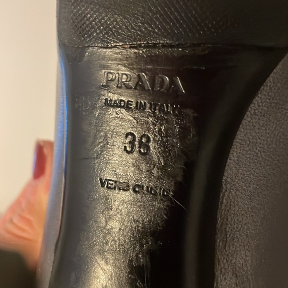 Prada stiletto pumps silver metallic size 38 (7.5-8) - Picture 8 of 13